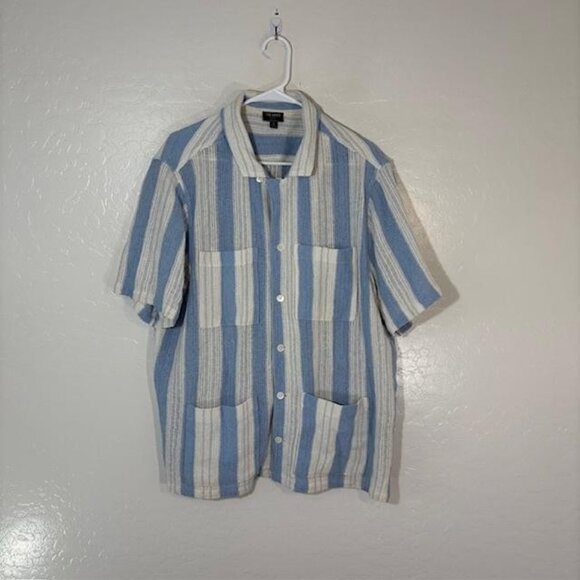 Todd Snyder Other - Todd Snyder Shirt Mens Large Striped Button Up Made in Italy Cotton Blend